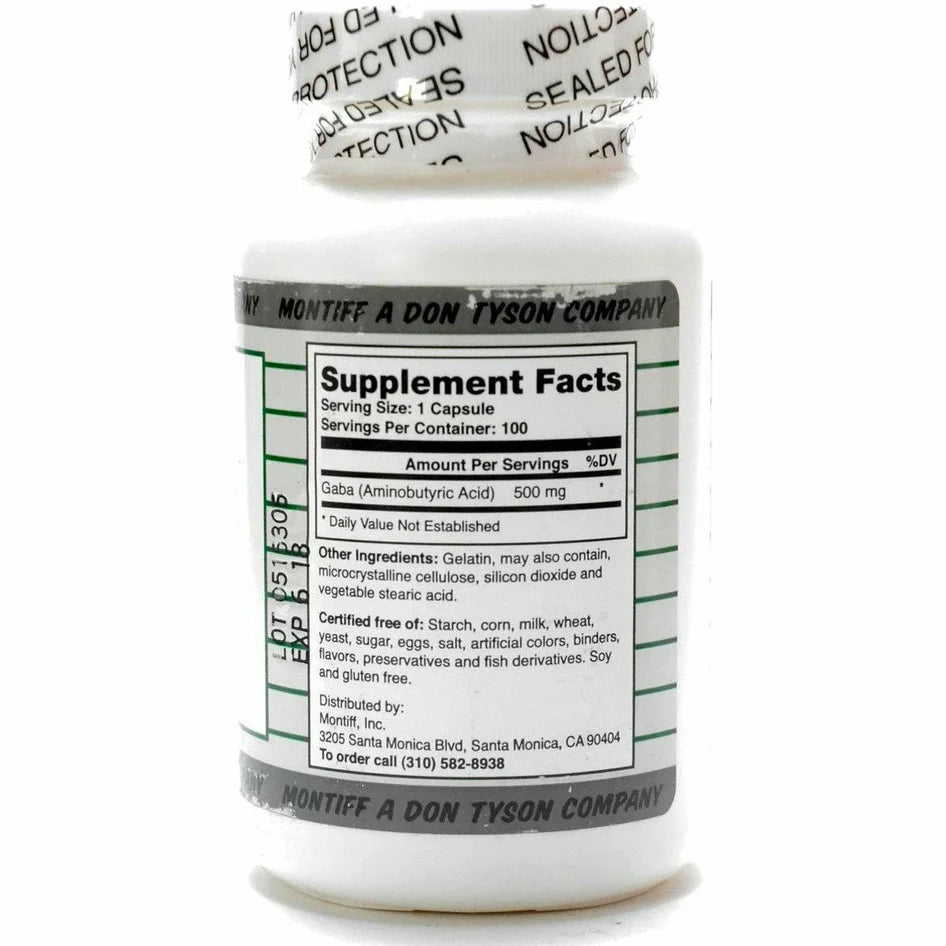 Pure GABA 500 mg – 100 Capsules